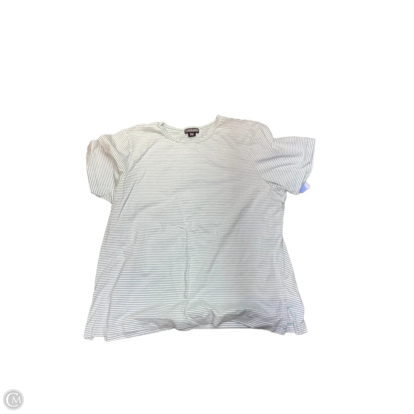 Top Short Sleeve By Lands End In Striped Pattern, Size: 1x