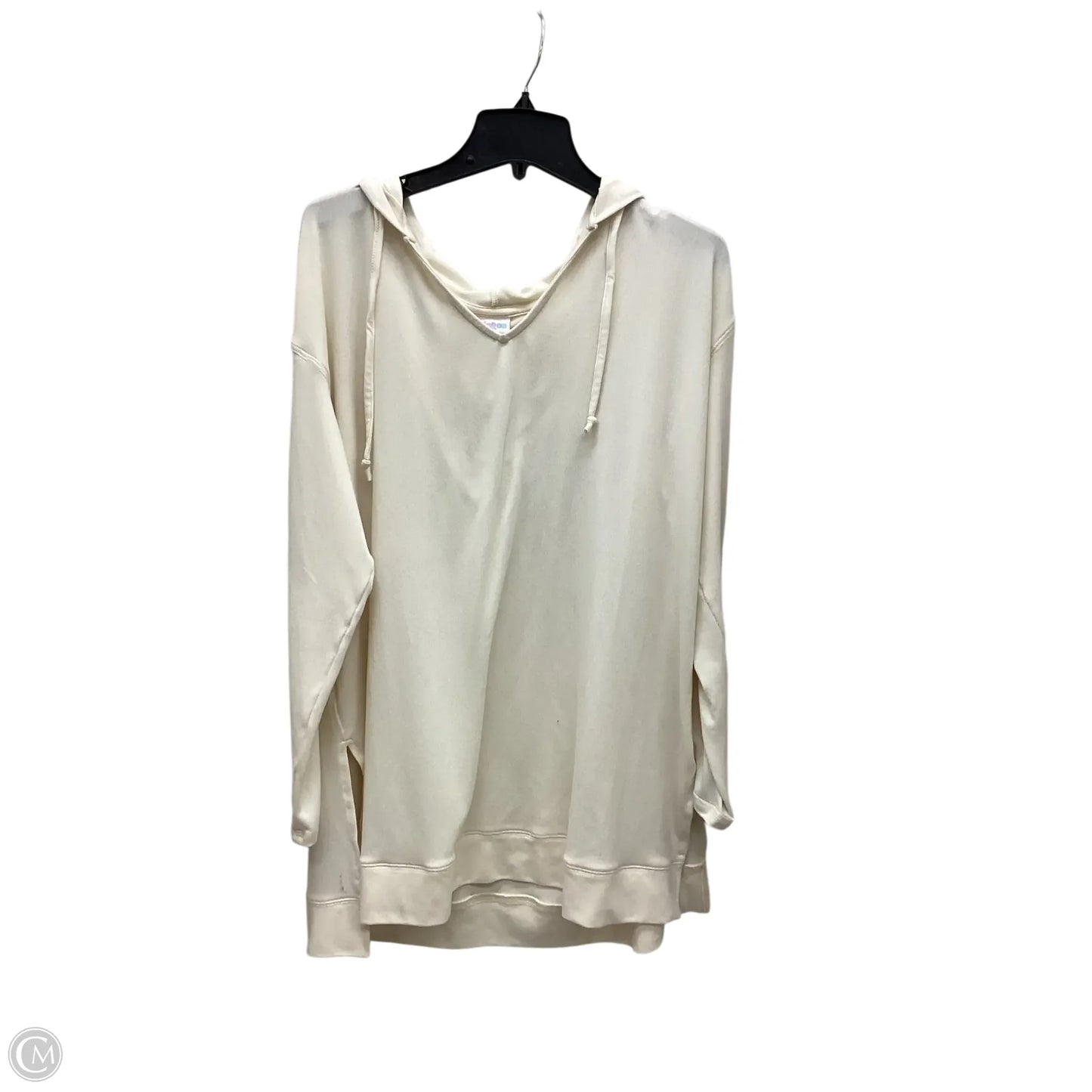 Top Long Sleeve By Lularoe In Ivory, Size: 2x