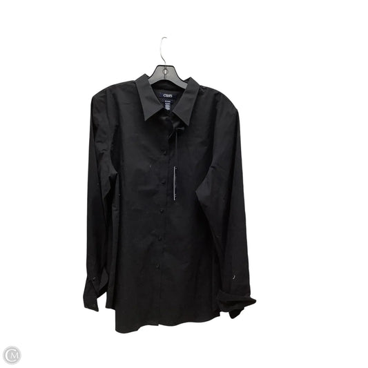 Top Long Sleeve By Chaps In Black, Size: Xxl