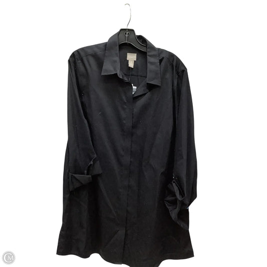 Top Long Sleeve By Chicos In Black, Size: Xl
