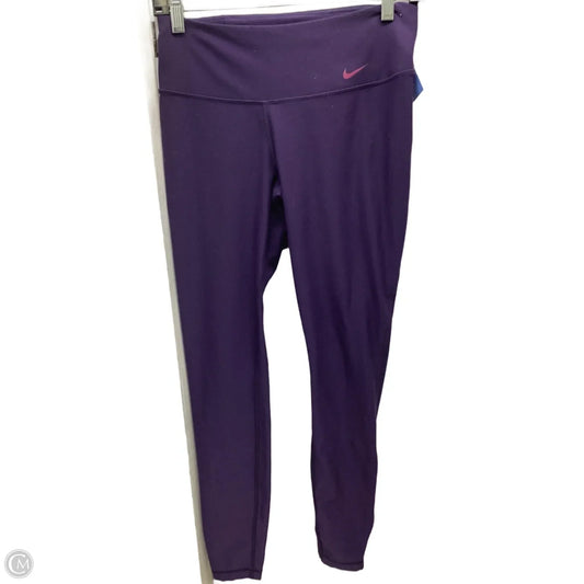 Athletic Leggings By Nike In Purple, Size: S