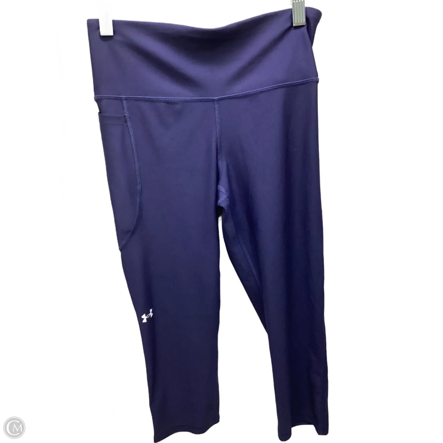 Athletic Leggings By Under Armour In Navy, Size: M