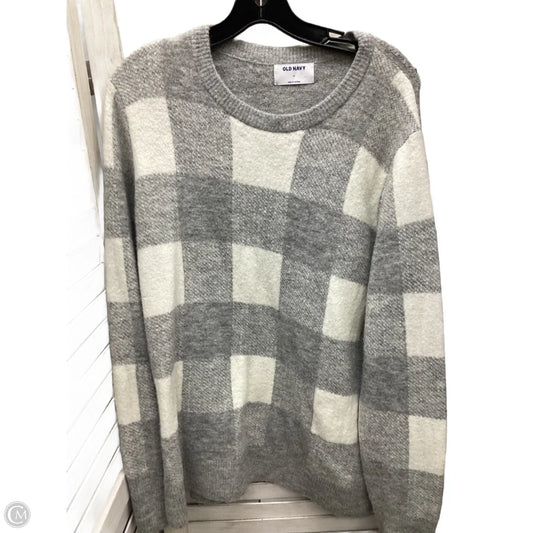 Sweater By Old Navy In Grey & White, Size: Xl