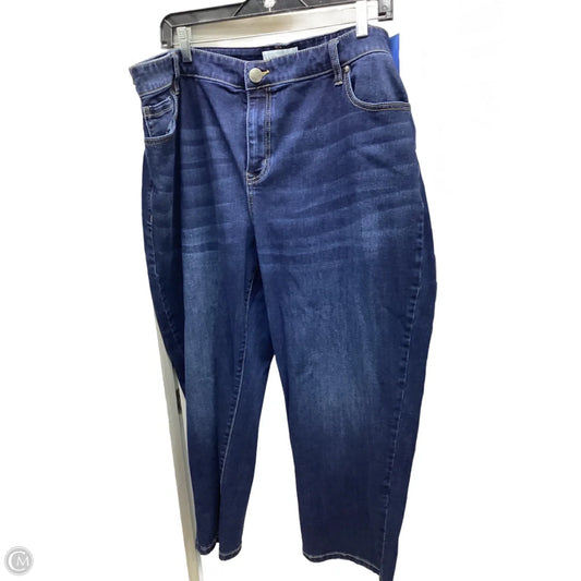 Jeans Straight By Lane Bryant In Blue Denim, Size: 18