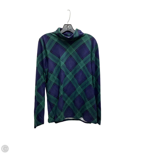 Top Long Sleeve By Talbots In Plaid Pattern, Size: Xl