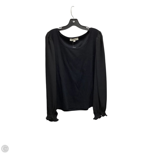 Top Long Sleeve By Loft In Black, Size: Xl