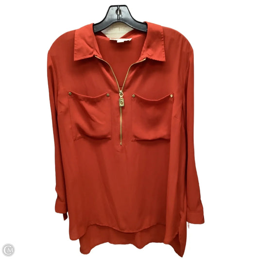 Top Long Sleeve Designer By Michael Kors In Red, Size: Xl