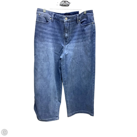 Jeans Wide Leg By Talbots In Blue Denim, Size: 14