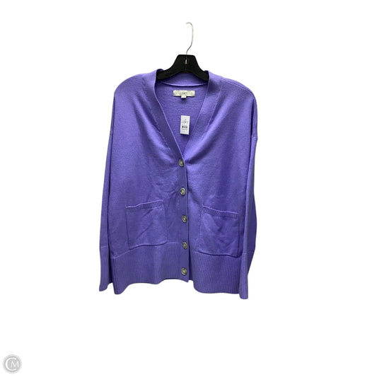 Cardigan By Loft In Purple, Size: L
