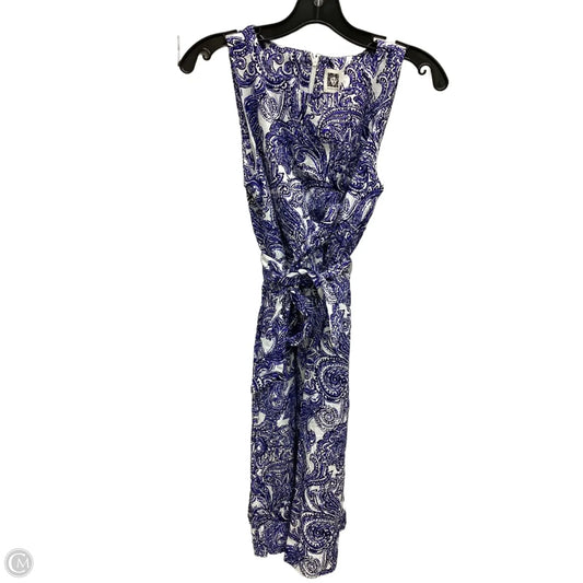 Dress Casual Midi By Anne Klein In Blue & White, Size: 6