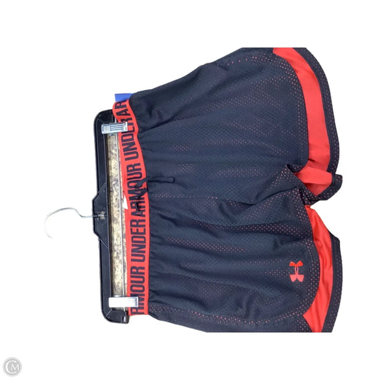 Athletic Shorts By Under Armour In Black & Red, Size: M
