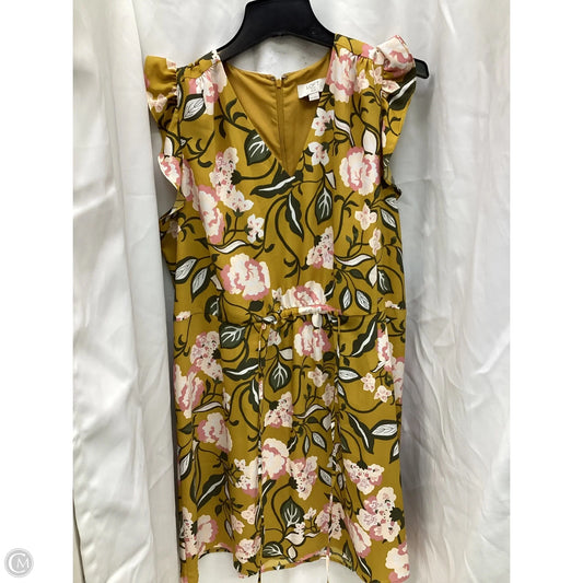 Dress Casual Midi By Loft In Floral Print, Size: Xl