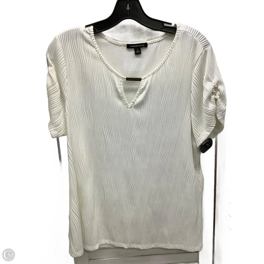 Blouse Short Sleeve By Robert Louis In White, Size: L