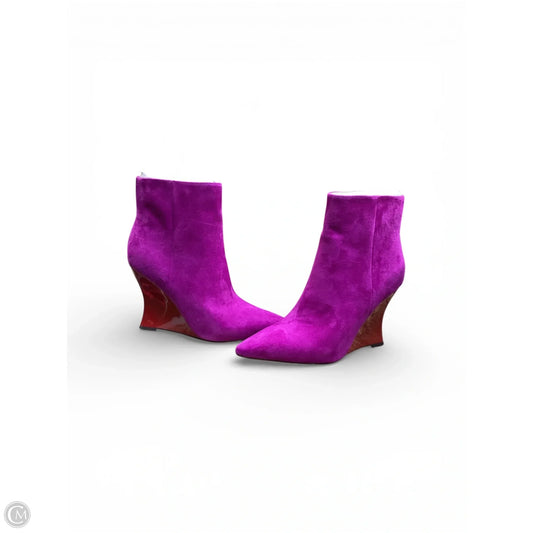 Boots Designer By Tory Burch In Purple & Red, Size: 9