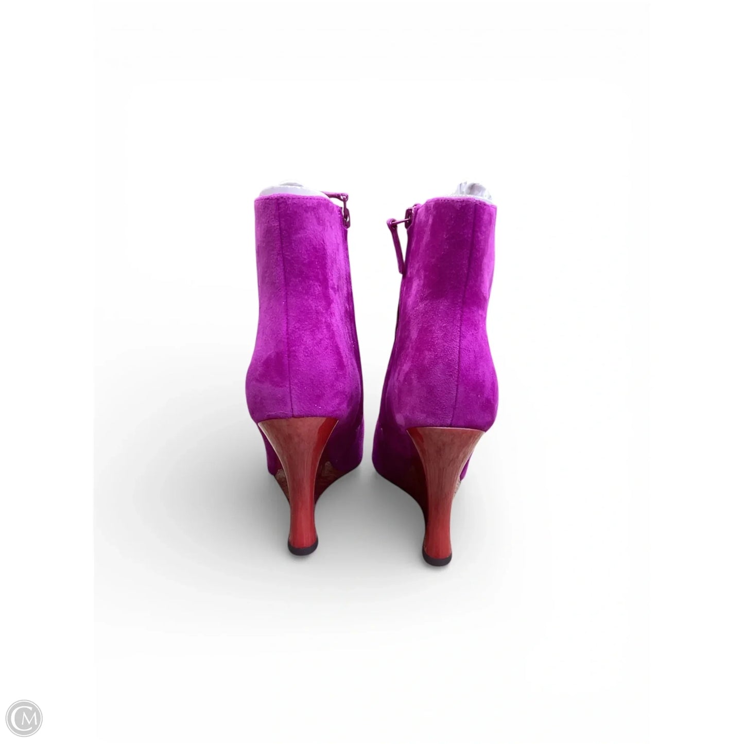 Boots Designer By Tory Burch In Purple & Red, Size: 9