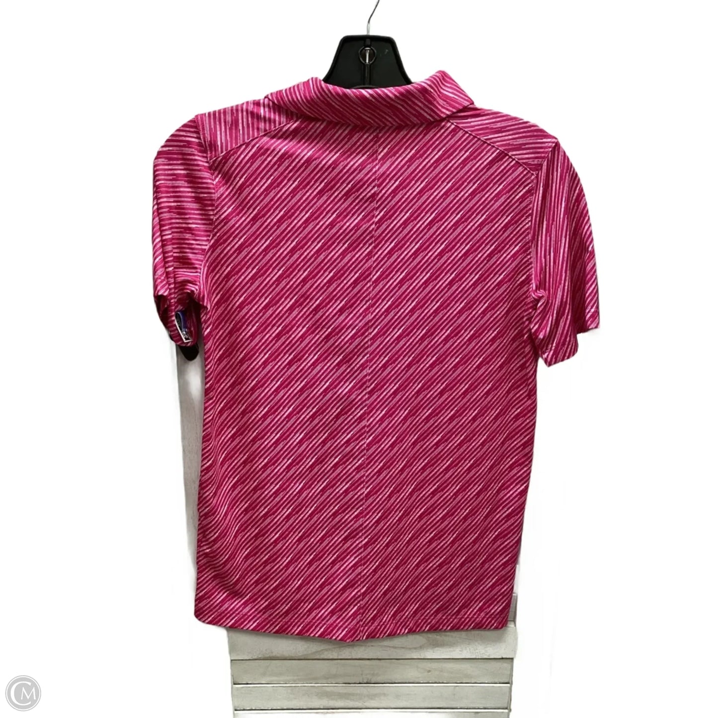 Top Short Sleeve By Nike In Pink & White, Size: M