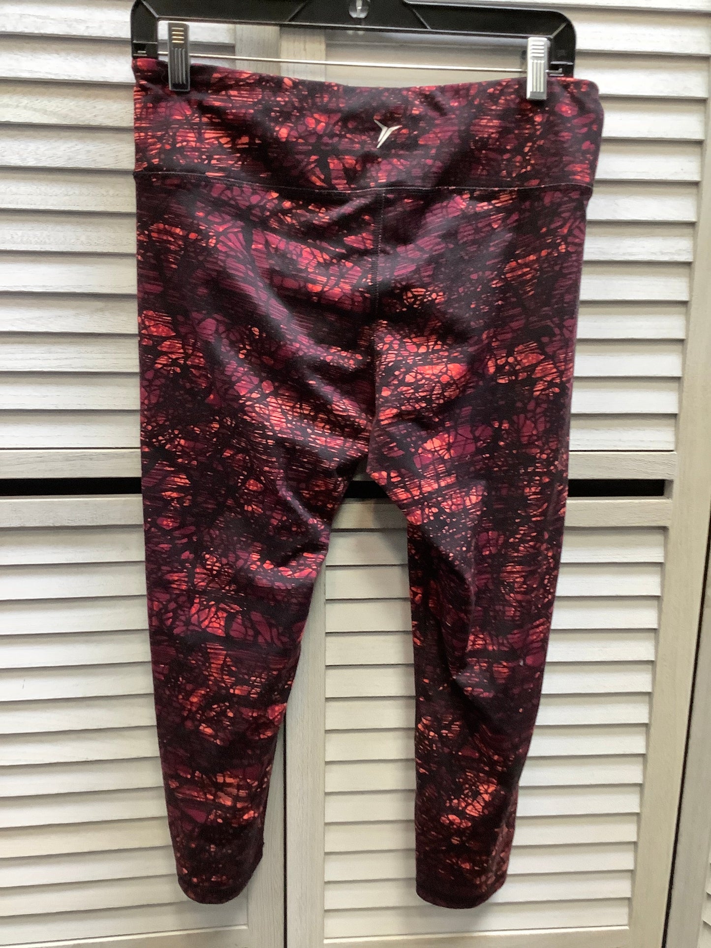 Athletic Leggings By Old Navy In Burgundy, Size: L