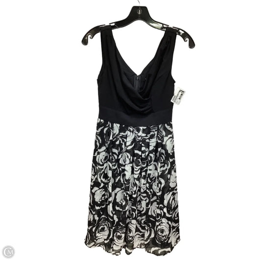 Dress Casual Midi By White House Black Market In Black & White, Size: 0