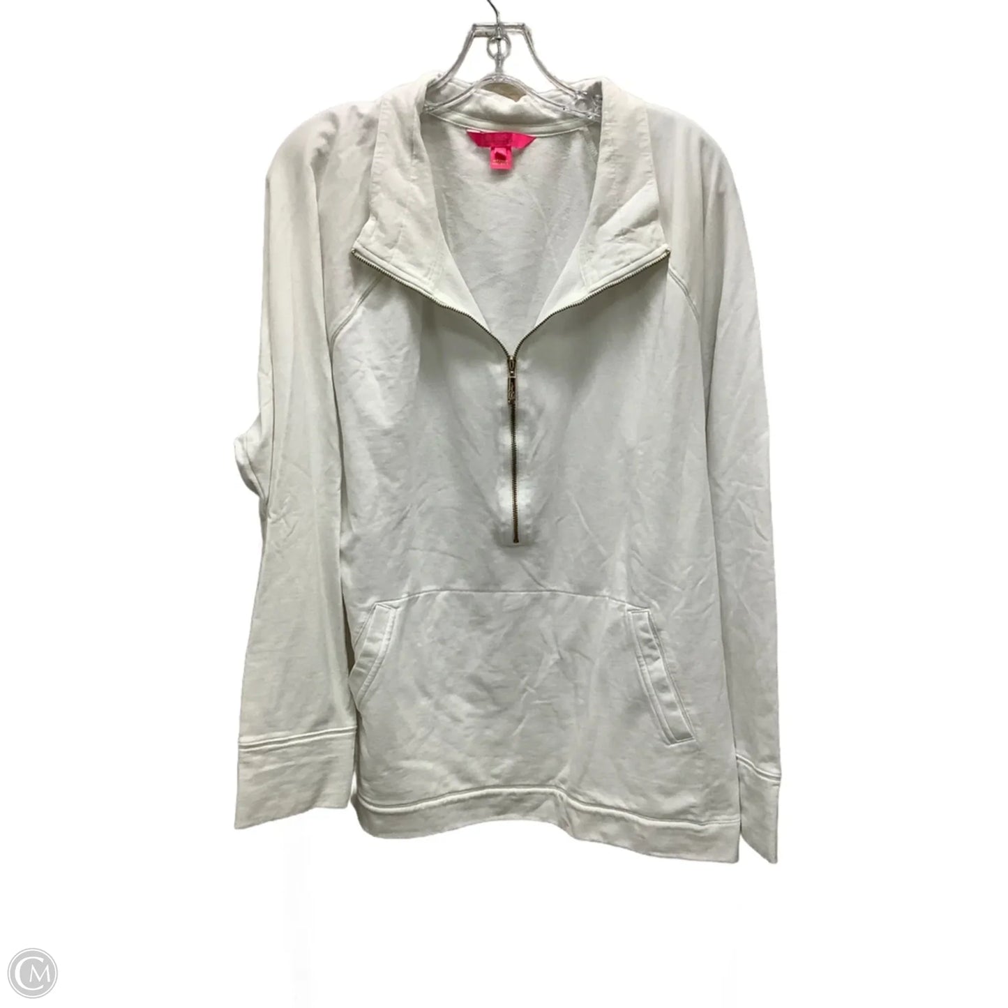 Top Long Sleeve Designer By Lilly Pulitzer In White, Size: Xxl