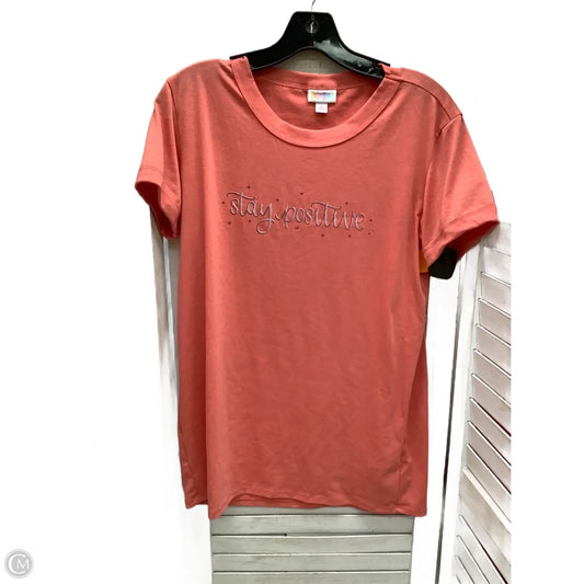 Top Short Sleeve By Lularoe In Pink, Size: S