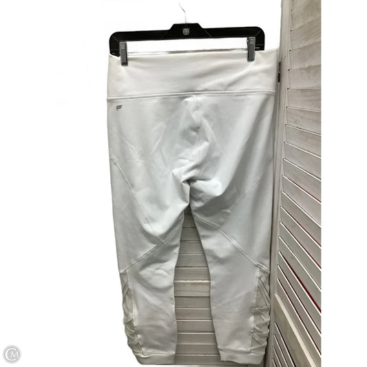 Athletic Leggings By Fabletics In White, Size: Xl