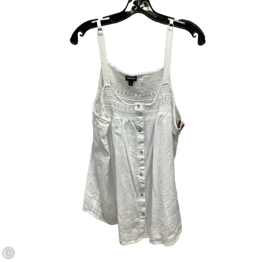 Top Sleeveless By Torrid In White, Size: 2x
