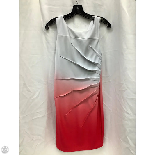 Dress Casual Midi By Calvin Klein In Multi-colored, Size: 10