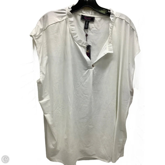 Top Sleeveless By Clothes Mentor In White, Size: 3x