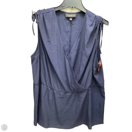 Top Sleeveless By Lane Bryant In Navy, Size: 3x