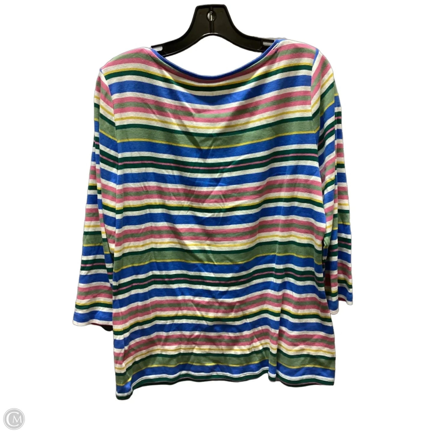 Top Long Sleeve By Talbots In Striped Pattern, Size: L