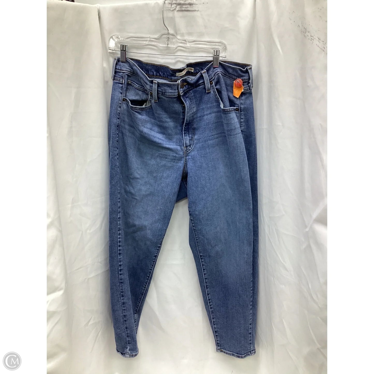 Jeans Boyfriend By Levis In Blue Denim, Size: 16