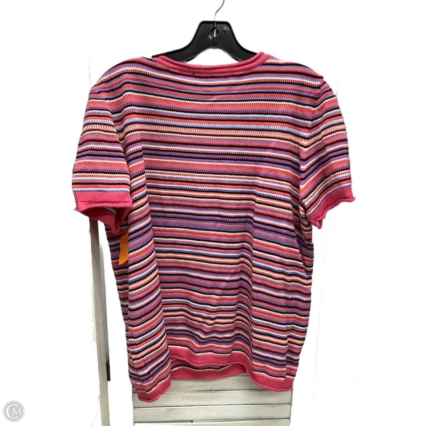 Top Short Sleeve By Jones New York In Striped Pattern, Size: Xl