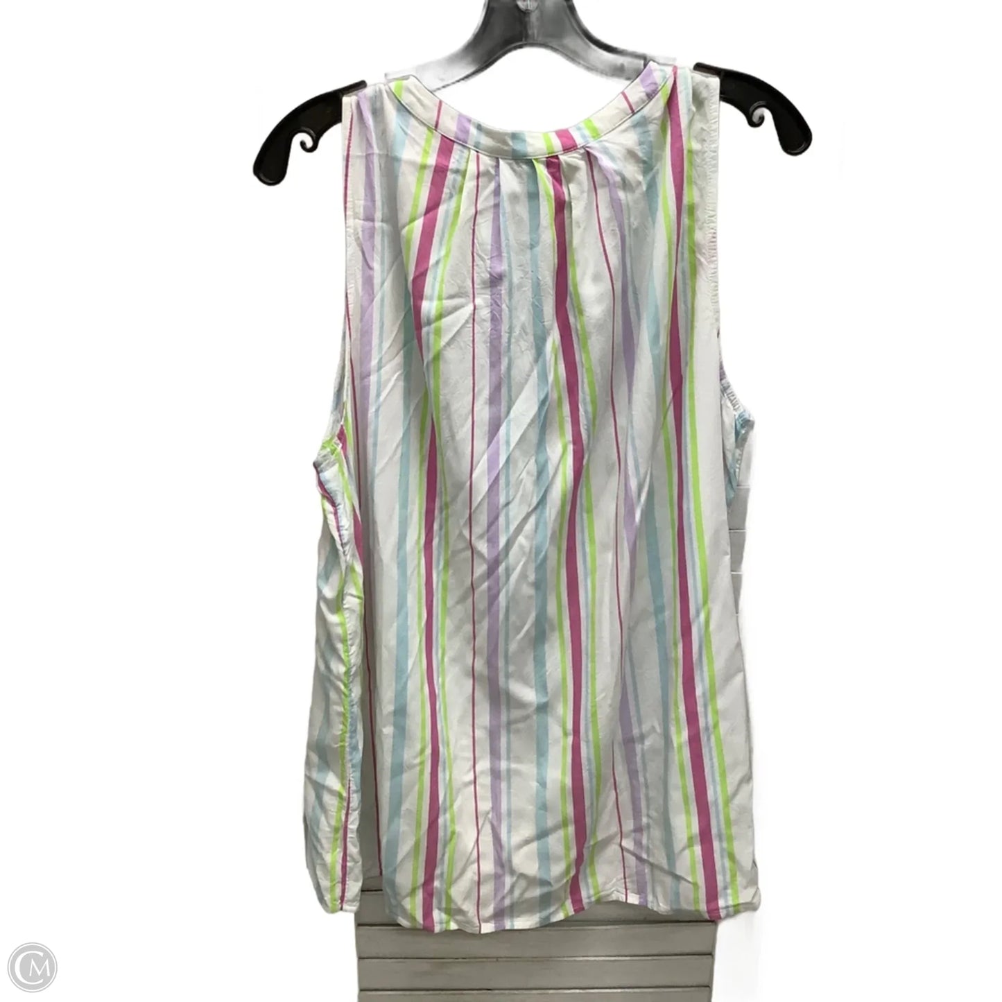 Top Sleeveless By Crown And Ivy In Striped Pattern, Size: Xl