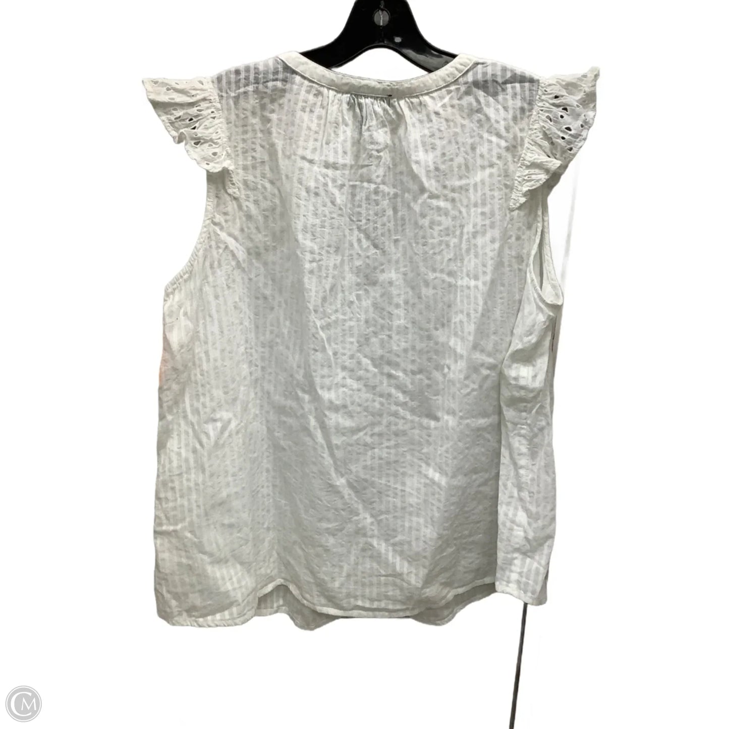 Top Short Sleeve By Jessica Simpson In White, Size: 1x