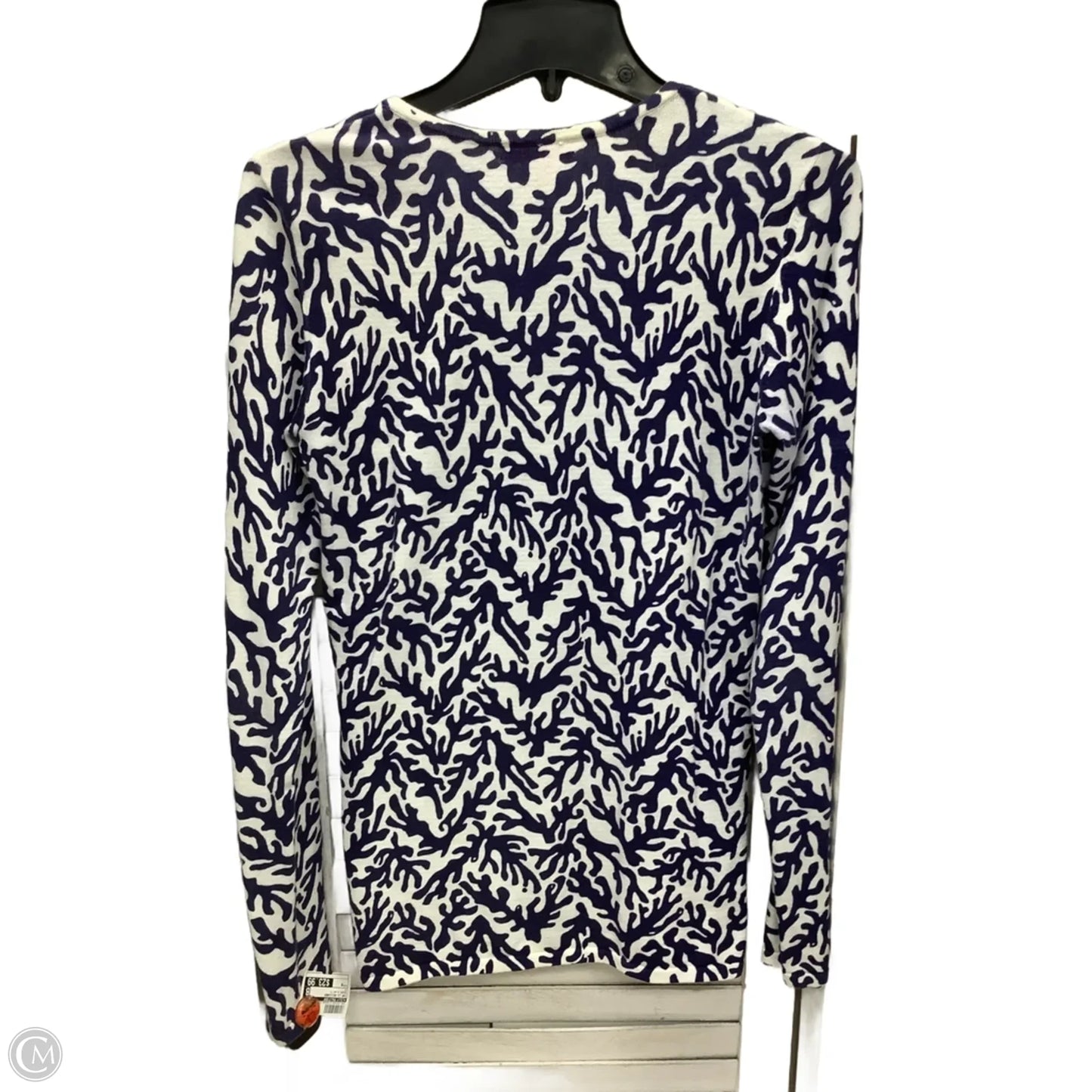 Top Long Sleeve Designer By Lilly Pulitzer In Black & White, Size: M