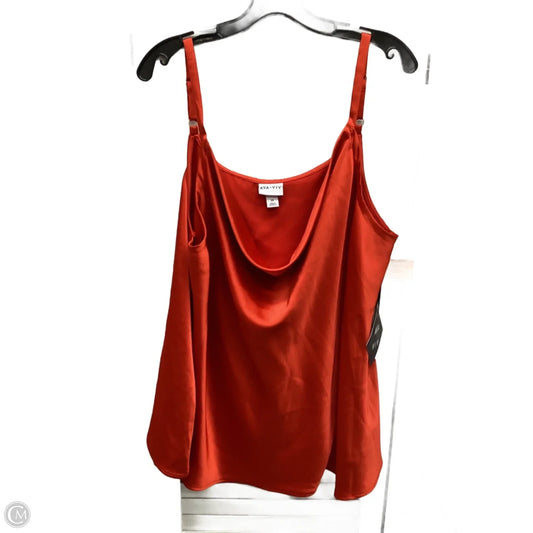 Top Sleeveless By Ava & Viv In Red, Size: 2x