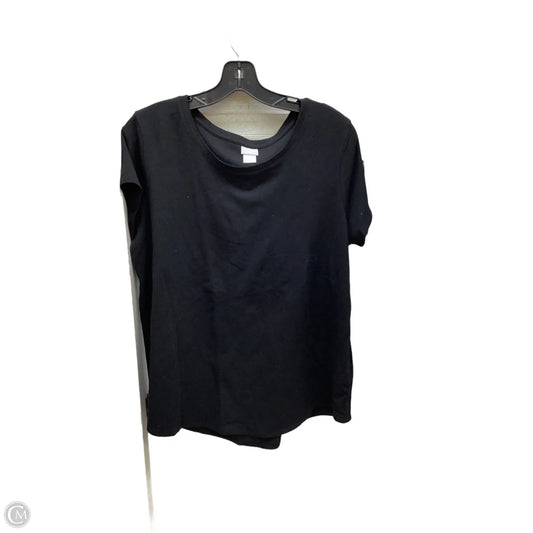 Top Short Sleeve By Chicos In Black, Size: Xl