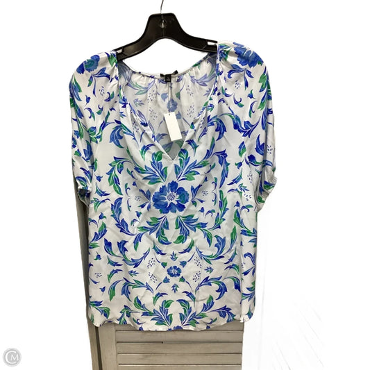 Top Short Sleeve By Talbots In Floral Print, Size: L