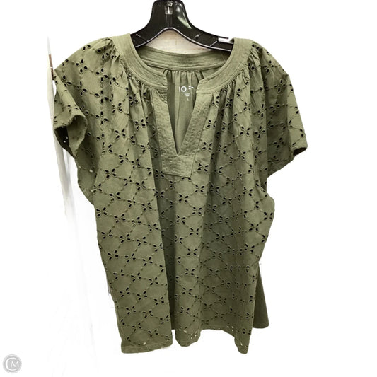 Top Sleeveless By Loft In Green, Size: L