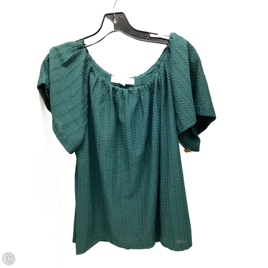 Top Short Sleeve By Loft In Green, Size: L