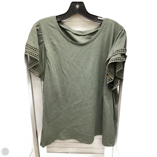 Top Short Sleeve By Loft In Green, Size: Xl