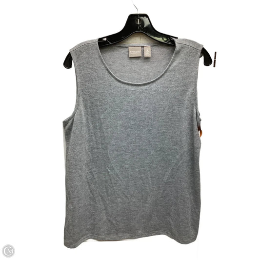 Top Sleeveless By Chicos In Grey, Size: M