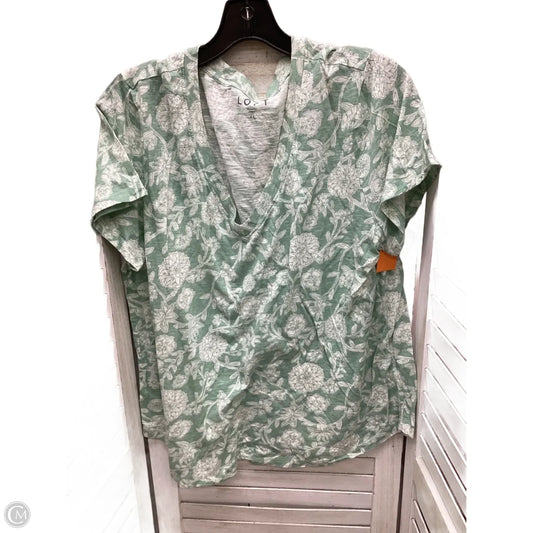 Top Short Sleeve By Loft In Multi-colored, Size: Xl