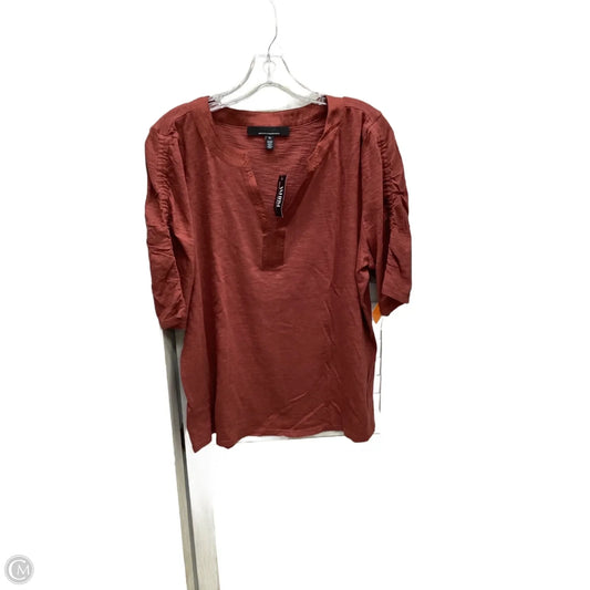 Top Short Sleeve By White House Black Market In Copper, Size: Xl