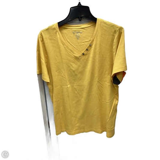 Top Short Sleeve By Chicos In Yellow, Size: Xl