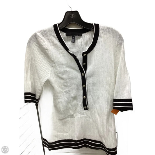 Top Short Sleeve By White House Black Market In Black & White, Size: Xl