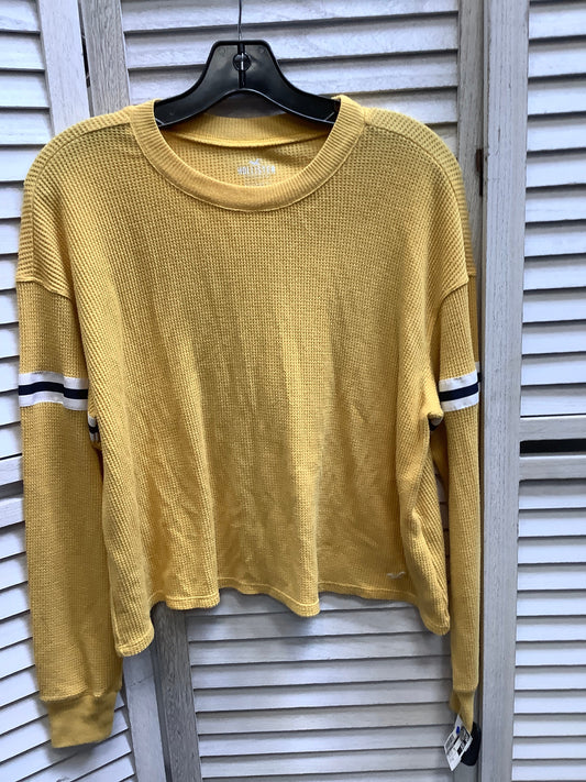 Yellow Top Long Sleeve Hollister, Size S