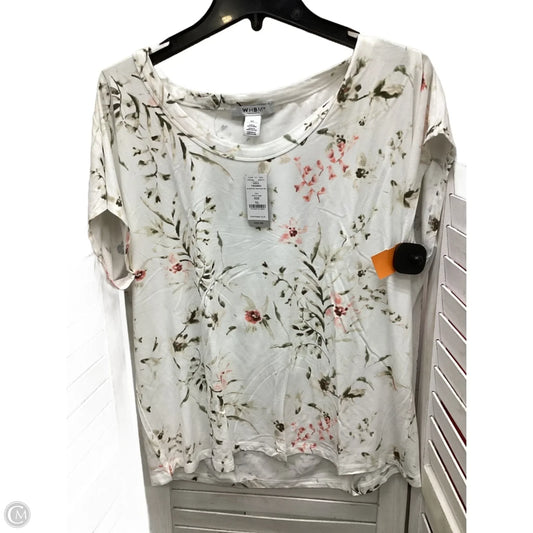 Top Short Sleeve By White House Black Market In Multi-colored, Size: Xl