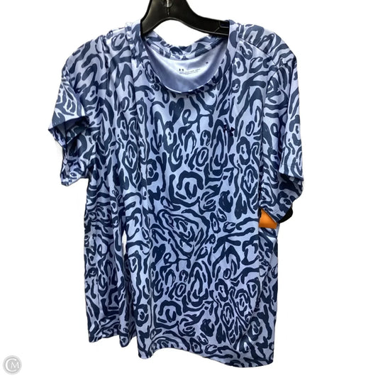 Top Short Sleeve By Under Armour In Blue, Size: 1x