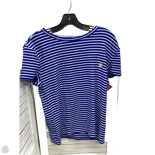 Top Short Sleeve By Loft In Striped Pattern, Size: Xl